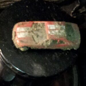 NEW vintage? Red/White Striped Toy Car vehicle from maybe Hot wheelz Just found
